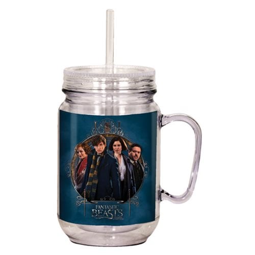 Fantastic Beasts and Where to Find Them Mason-Style Plastic Jar with Lid and Handle